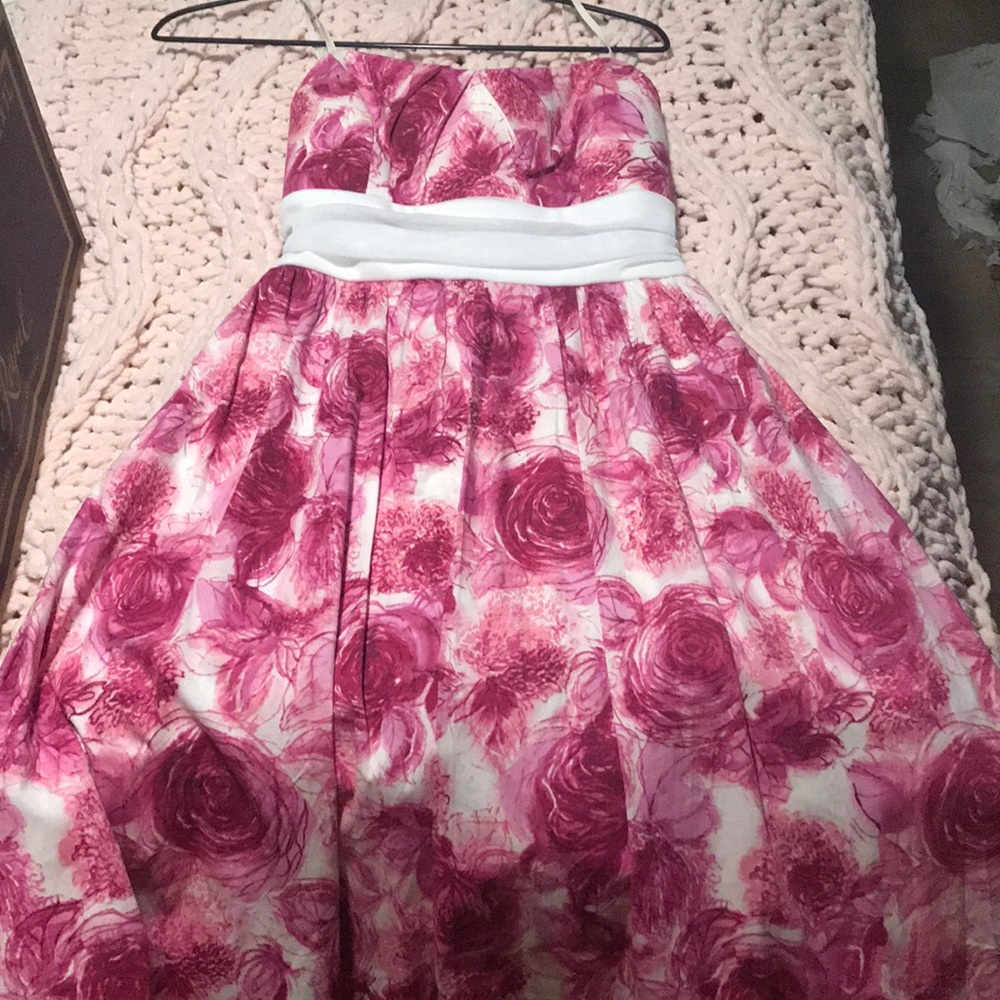 Pink floral dress
